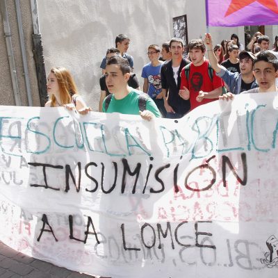 Un centenar de estudiantes de secundaria se manifiestan contra la reforma educativa