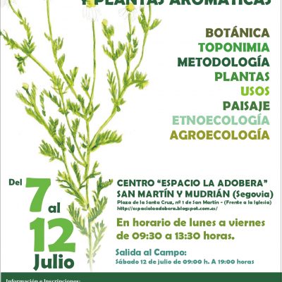 Ismur impartirá en San Martín y Mudrián un curso gratuito de “Etnobotánica y plantas aromáticas”