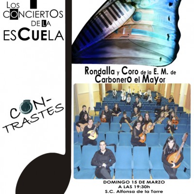La Rondalla Con-Trastes y el coro de la Escuela de Música de Carbonero hoy en “Los Conciertos de la Escuela”