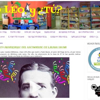 El blog de la biblioteca de San Gil “Yo leo, y ¿tú?” ganador de un premio Espiral Educablogs
