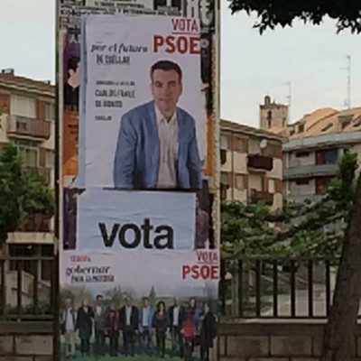 El PP señala la “falta de pluralidad democrática” del candidato del PSOE por tapar sus carteles