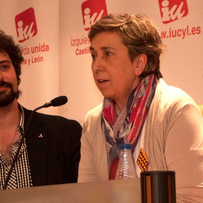 Montse Sanz recibió el apoyo de José Sarrión en su carrera a la alcaldía de Cuéllar
