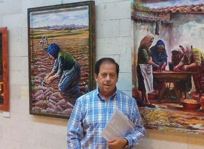 Carlos de la Rosa expone su obra en el Museo Provincial del Vino en el Castillo de Peñafiel
