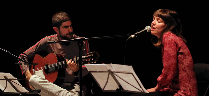 "Malandra", Miguel Fraile y Su Garrido, durante su actuación. 