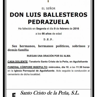 Luis Ballesteros Pedrazuela