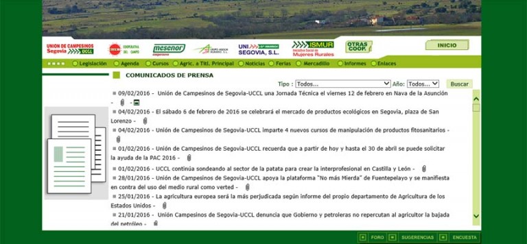 Unión de Campesinos de Segovia-UCCL celebrará una Jornada Técnica el viernes en Nava de la Asunción