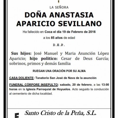 Anastasia Aparicio Sevillano