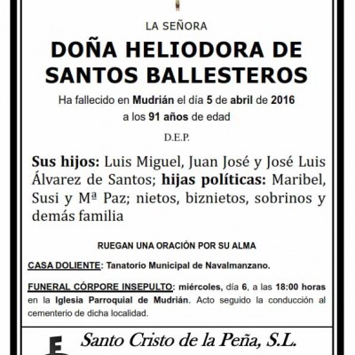 Heliodora de Santos Ballesteros