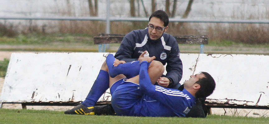 Tras el partido, el fisioterapeuta Rubén de Miguel se despidió del club tras siete años en sus filas.