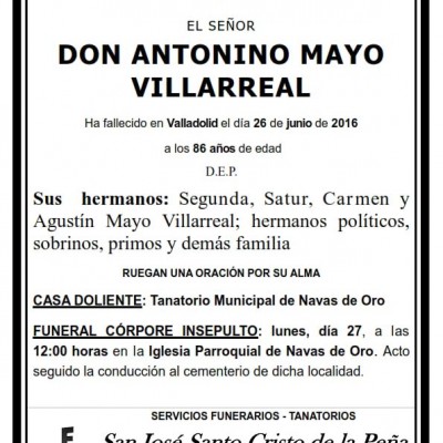 Antonino Mayo Villarreal
