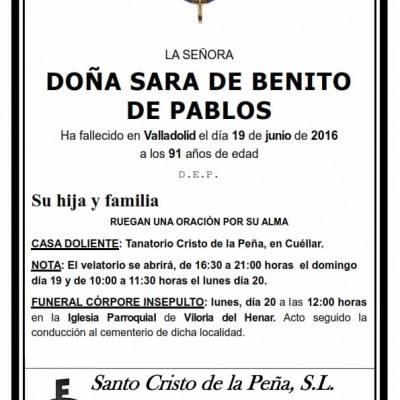 Sara de Benito de Pablos