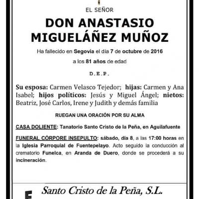 Anastasio Migueláñez Muñoz