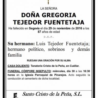 Gregoria Tejedor Fuentetaja