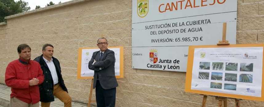El delegado territorial visita las obras de mejora ejecutadas del depósito de agua potable de Cantalejo