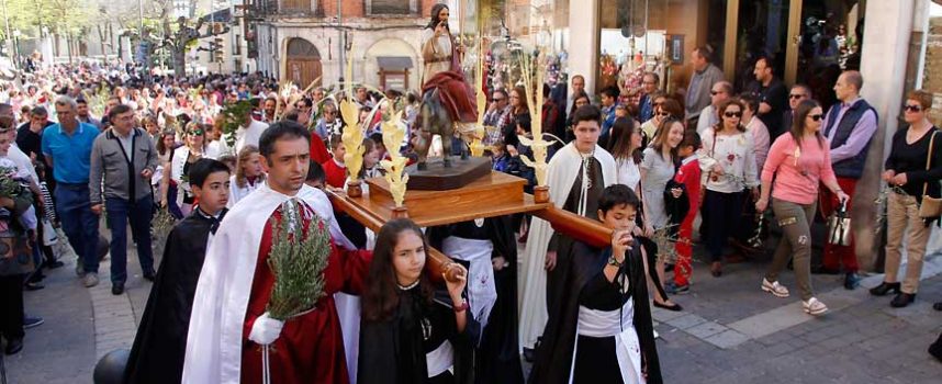 La procesión de los Ramos abre la Semana Santa cuellarana