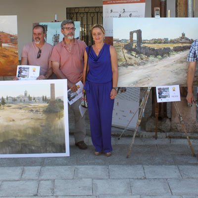 José Ignacio Amelivia ganador del I Concurso de pintura rápida al aire libre `Villa de Aguilafuente´