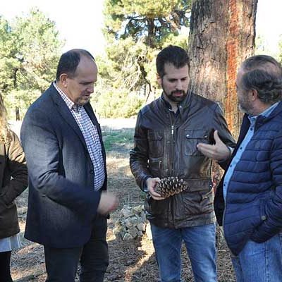 Luis Tudanca reclama más medios e inversión en la lucha contra los incendios forestales en su visita al entorno de Cantalejo