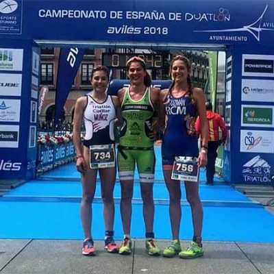 Marina Muñoz se proclama subcampeona de España de duatlón junior femenino en Avilés
