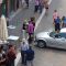 Un vehículo invade una terraza en la calle Chorretones sin que se hayan producido daños personales