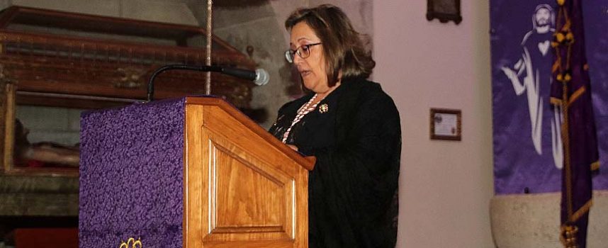 Mª Carmen Gómez pronunció el pregón Nazareno que dió paso al Encuentro Nacional de Bandas de Cofradías