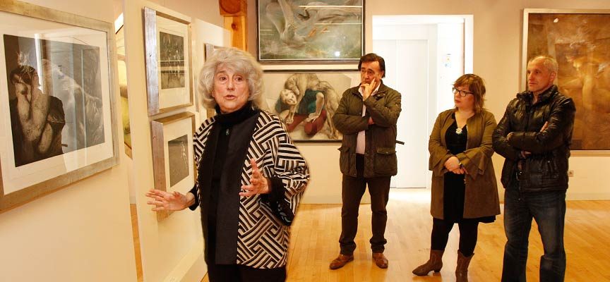 La exposición de la artista Margarita Pamies clausura con éxito en Cuéllar