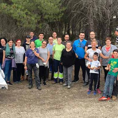 Voluntarios retiran más de 500 kilos de residuos en un paraje de Torrescárcela