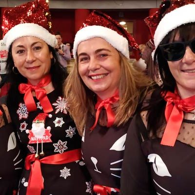 Cuatro cuellaranas viven en directo el sorteo de la lotería de Navidad