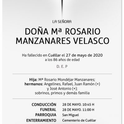 Mª Rosario Manzanares Velasco