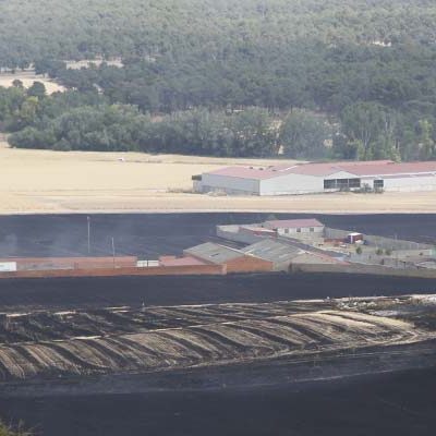 La planta de biomasa fue el punto de origen del incendio del pasado 6 de julio en Cuéllar