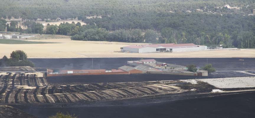 La planta de biomasa fue el punto de origen del incendio del pasado 6 de julio en Cuéllar