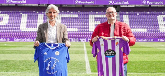 La firma del convenio entre el CD Cuéllar y el Real Valladolid ha tenido lugar en el estadio José Zorrilla. | Foto: Real Valladolid |