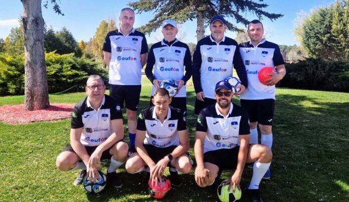 Jugadores del Cuéllar Footgolf durante el torneo. | Foto: CD Cuéllar |