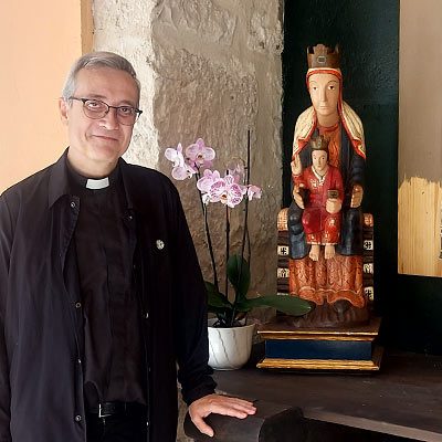 Carlos García se despide del Santuario de El Henar con el deseo de acabar sus días “a los pies de la virgen”