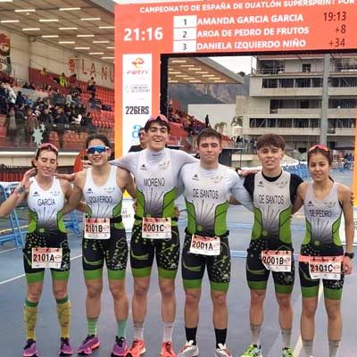 Las cuellaranas Aroa de Pedro y Daniela Izquierdo suman medallas en los Campeonatos de España de Duatlón por clubes