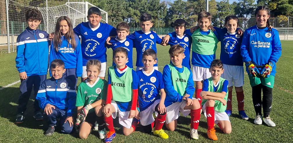 Equipo benjamín del CD Cuéllar, temporada 2024-25. | Foto: CD Cuéllar |