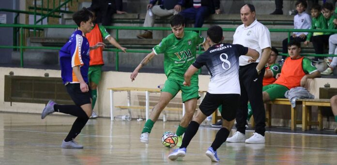 Partido entre el FS Cuéllar Cojalba y el Cistierna disputado en Santa Clara. | Foto: Gabriel Gómez |