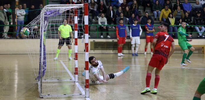 Partido entre el FS Cuéllar Cojalba y el Segosala disputado en Santa Clara. | Foto: Gabriel Gómez |