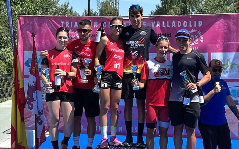 Marina Muñoz y Hugo Ramos se suben al podio del Triatlón Sprint de Valladolid