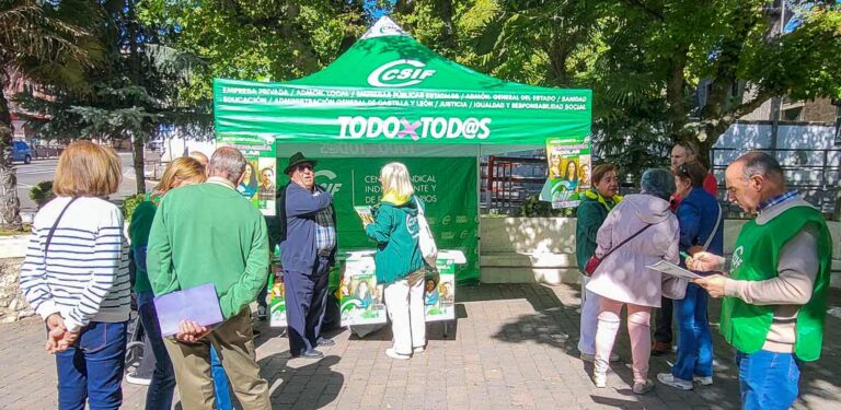 CSIF sumó firmas en Cuéllar para pedir enfermeras en los centros escolares de la región