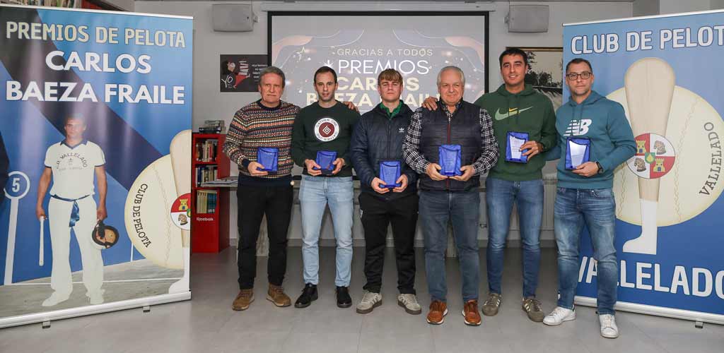 Galardonados en los I Premios de Pelota Carlos Baeza Fraile. | Foto: Gabriel Gómez |