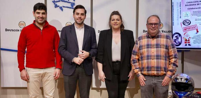 Presentación de la Cabalgata Motera Solidaria de Viloria de 2025 en la Diputación de Valladolid. | Foto: Cabalgata Motera Solidaria d Viloria |