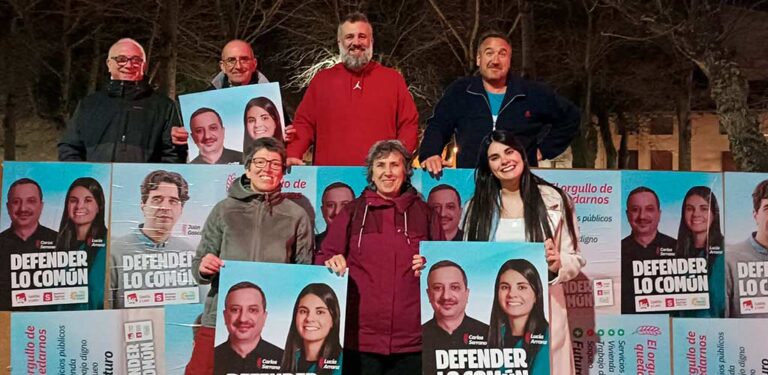 La pegada de carteles da el pistoletazo de salida a la campaña electoral en Cuéllar
