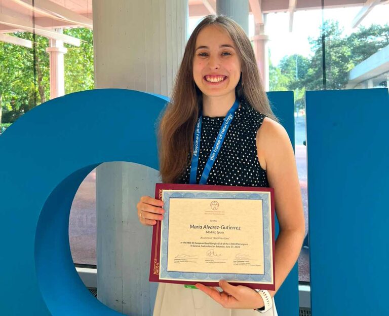 La neuróloga cuellarana María Álvarez, premiada en el mayor encuentro de neurología de Europa