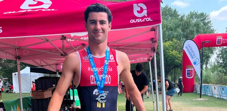 El cuellarano Mario Izquierdo, subcampeón de España junior de triatlón cross
